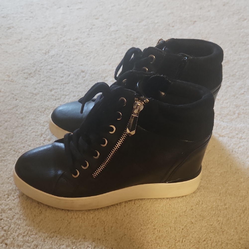 ALDO Black High-Top Women's Wedge Sneakers
